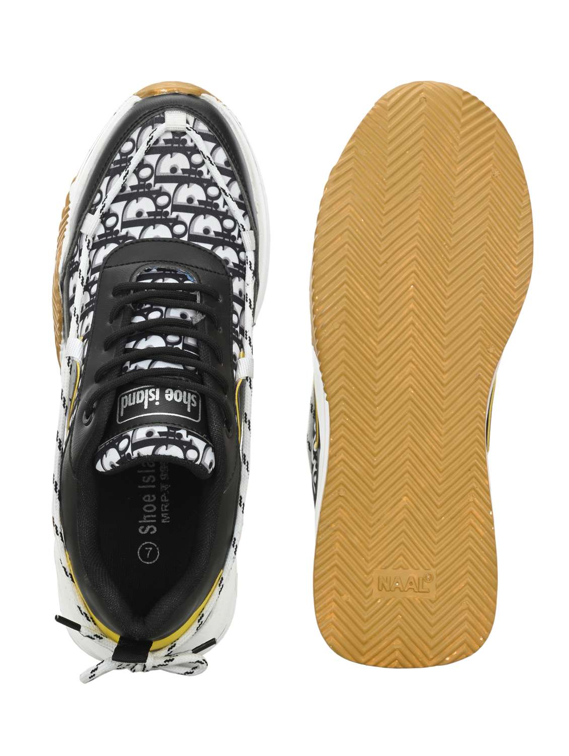 men printed lace up sneaker - 21641122 -  Standard Image - 6