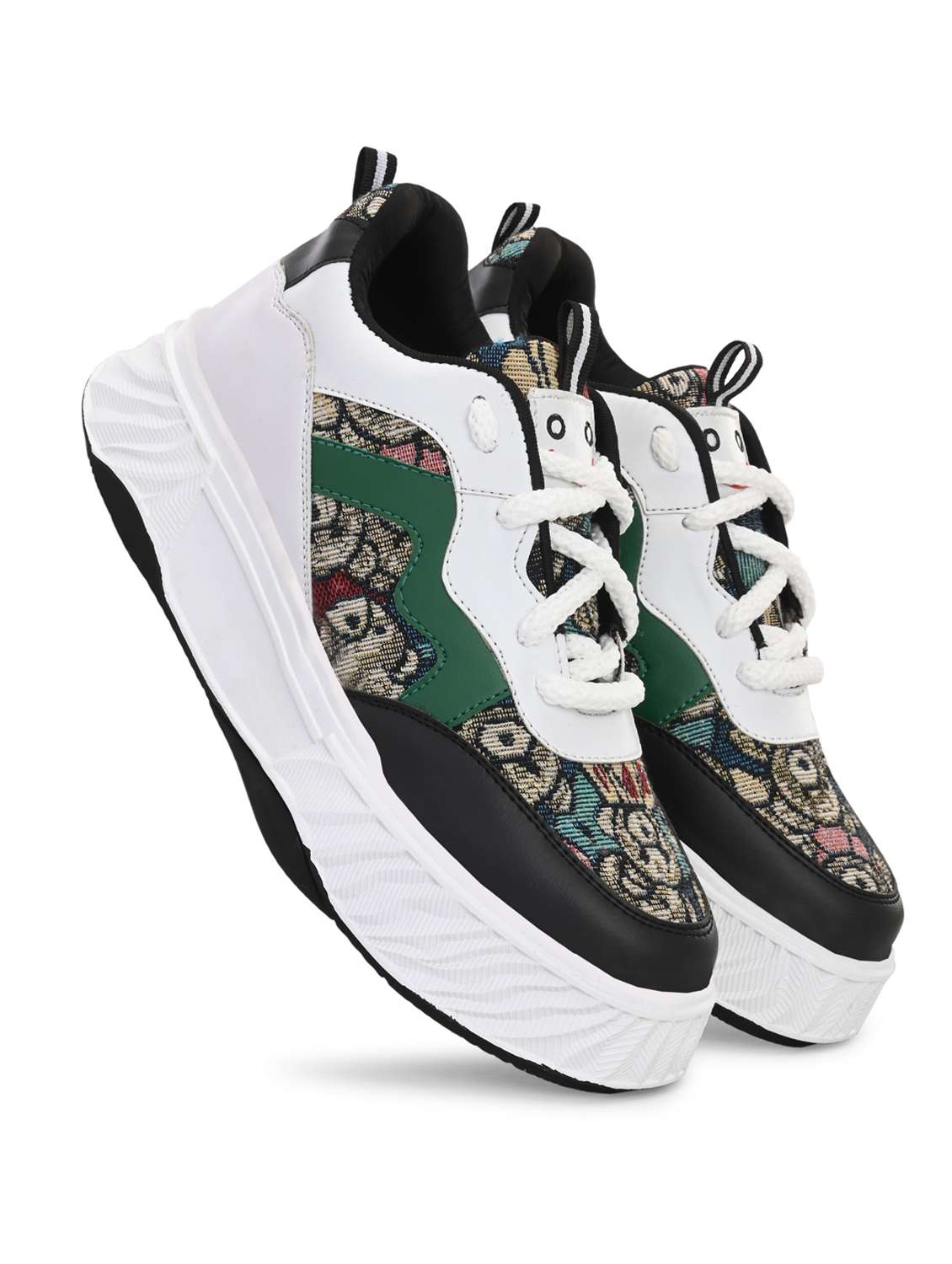 men printed lace up sneaker - 21641124 -  Standard Image - 1