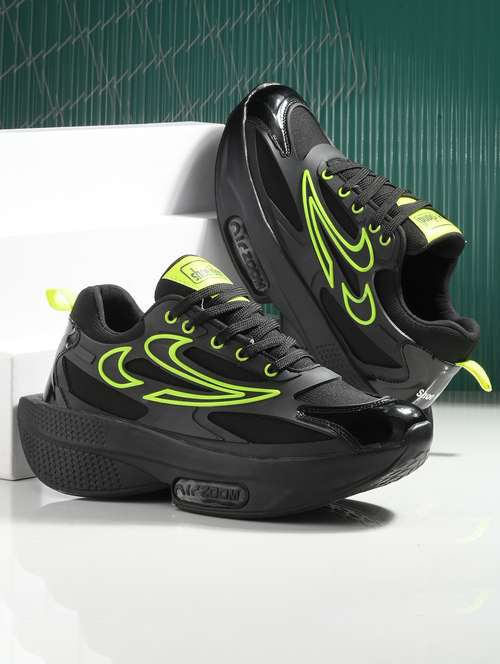 men lace up running sport shoes