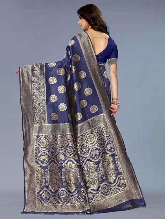 women self design banarasi saree with blouse - 21641252 -  Standard Image - 1