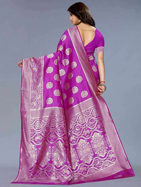 women self design banarasi saree with blouse - 21641305 - Standard Image - 1