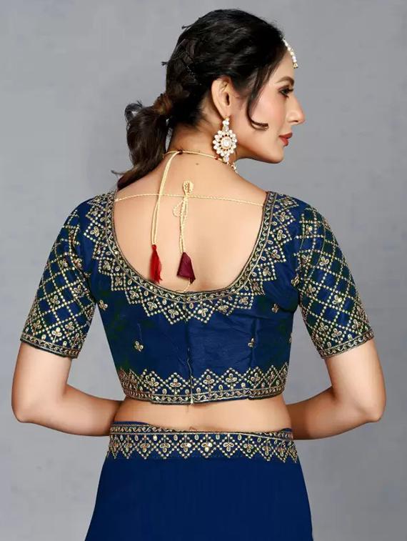 women solid with bordered saree - 21641308 - Standard Image - 4