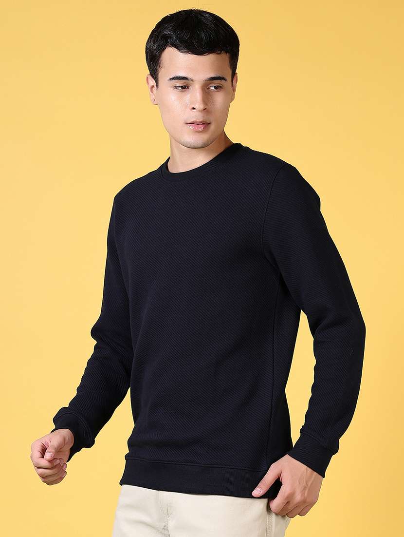 men solid long sleeve sweatshirt - 21641361 -  Standard Image - 1
