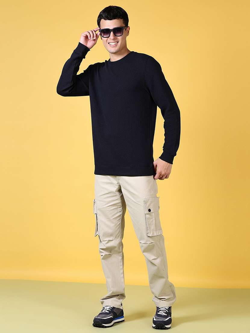 men solid long sleeve sweatshirt - 21641361 -  Standard Image - 4