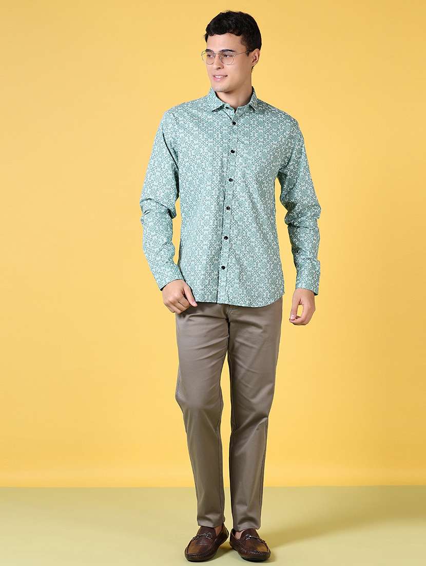 men long sleeves printed casual shirt - 21641388 -  Standard Image - 4