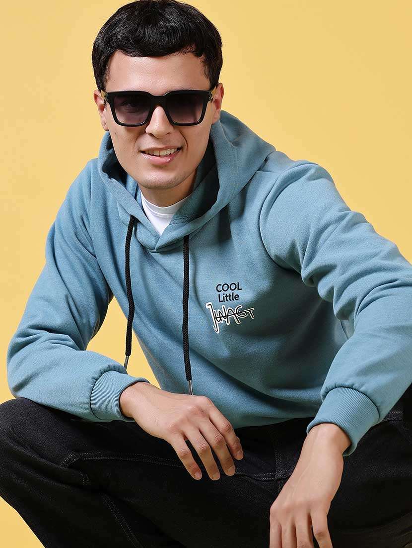 men long sleeve regular fit hooded sweatshirt - 21641412 -  Standard Image - 1