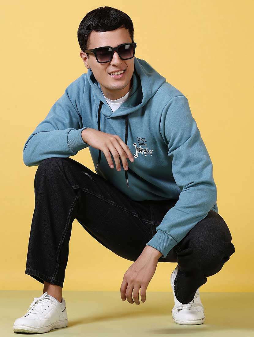 men long sleeve regular fit hooded sweatshirt - 21641412 -  Standard Image - 4