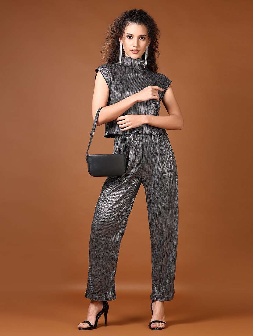 women solid high rise trouser - 21641417 -  Standard Image - 4