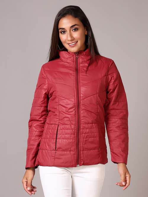 women long sleeves solid puffer jacket - 21641430 -  Standard Image - 0