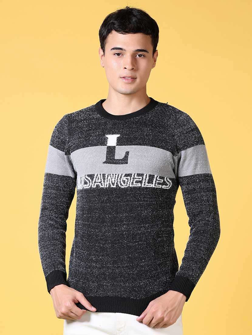 men long sleeves color block pullovers