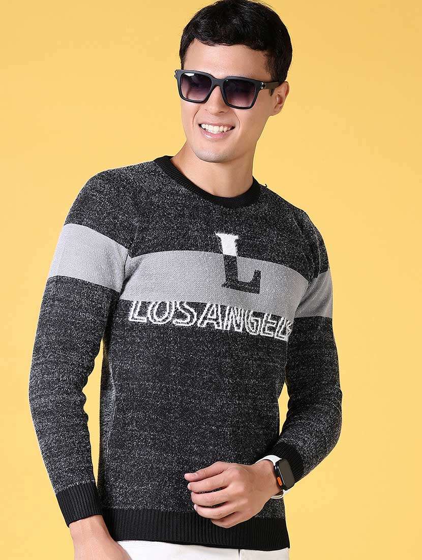 men long sleeves color block pullovers - 21641437 -  Standard Image - 1