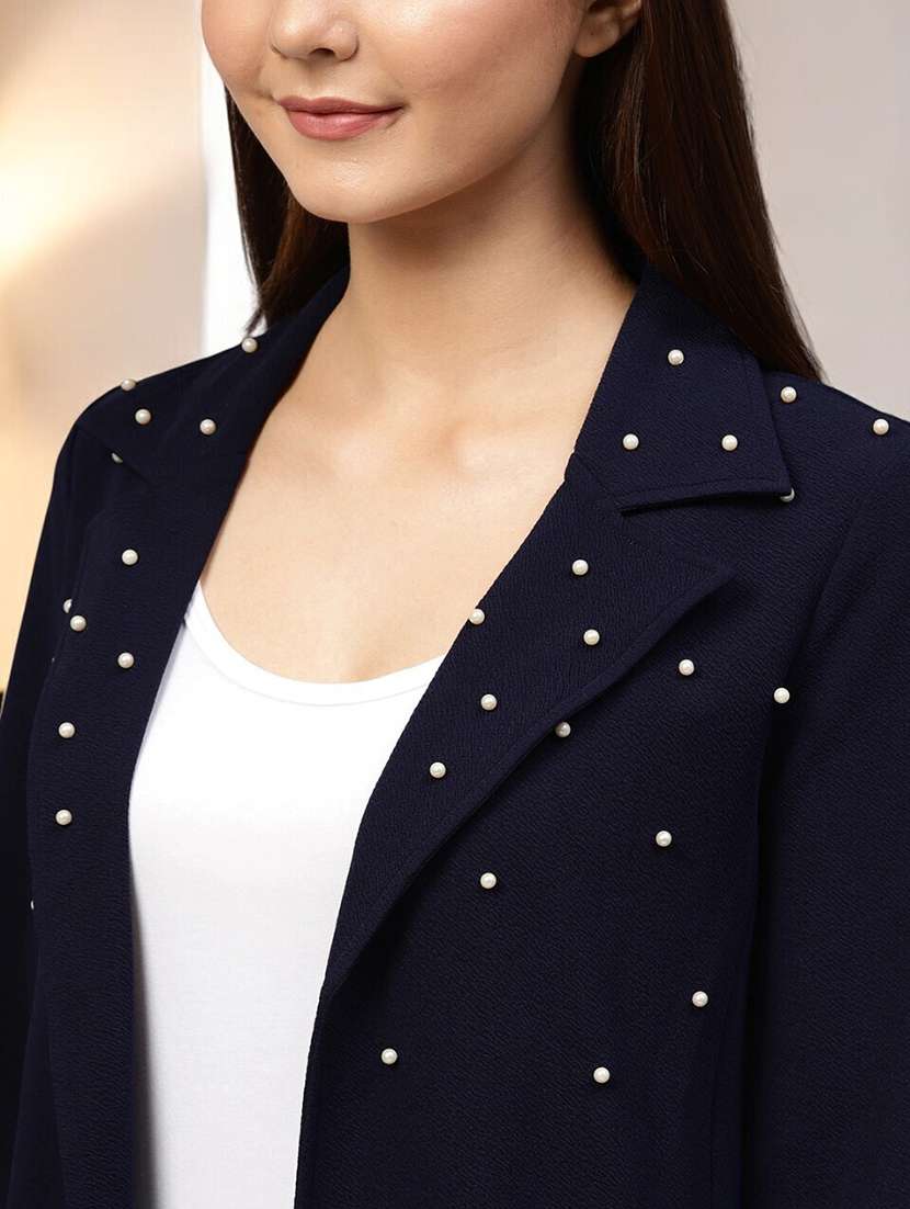 women embellished long sleeve regular shrug - 21641482 -  Standard Image - 4