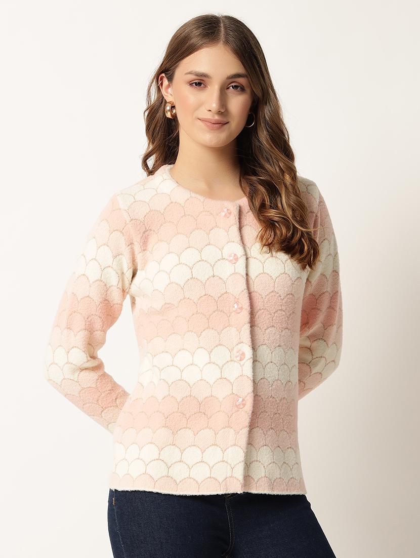 women self design long sleeve cardigan - 21641511 -  Zoom Image - 0