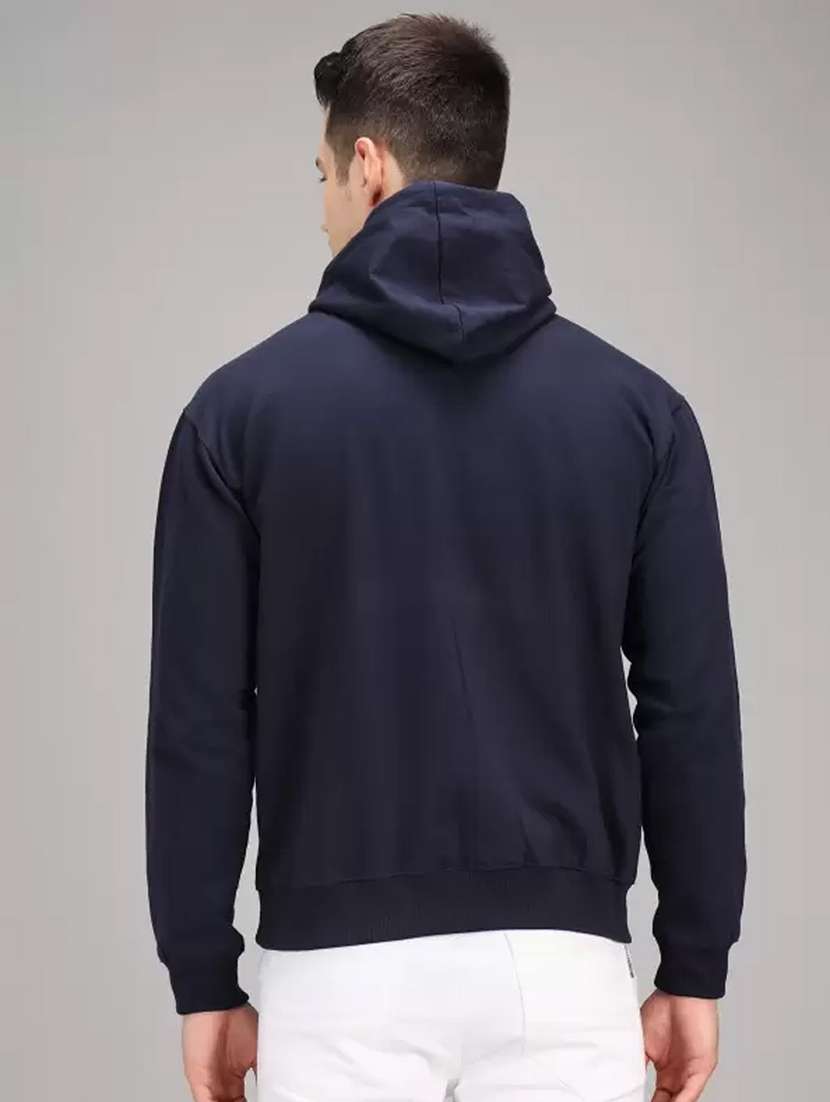 men solid regular fit hooded sweatshirt - 21641582 - Standard Image - 1