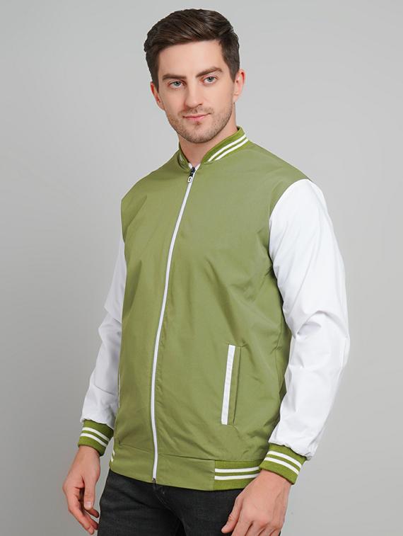 men color block long sleeve varsity jacket - 21642270 -  Standard Image - 1