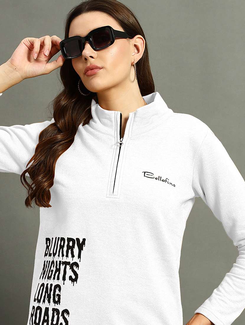 women placement print long sleeve sweatshirt - 21642426 -  Standard Image - 1