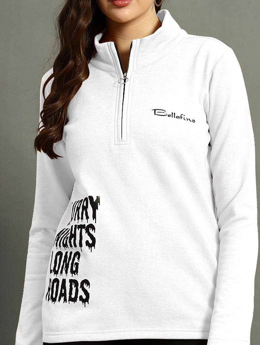 women placement print long sleeve sweatshirt - 21642426 -  Standard Image - 4