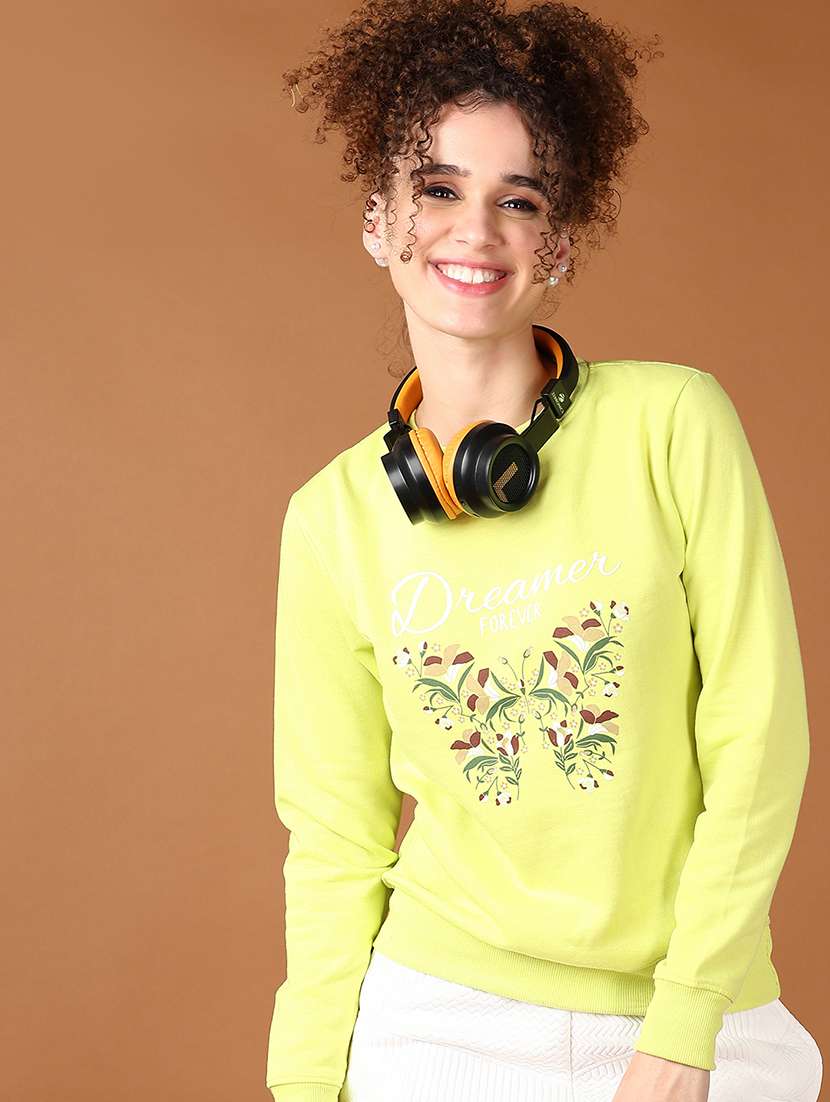 women front print long sleeve sweatshirt - 21642546 -  Standard Image - 1