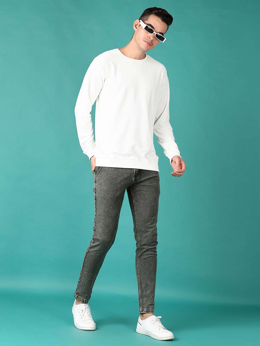 men regular fit solid long sleeve sweatshirt - 21642550 -  Standard Image - 4