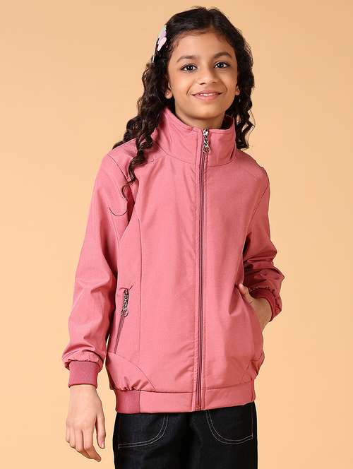 girls solid long sleeve bomber jacket - 21642567 -  Standard Image - 0