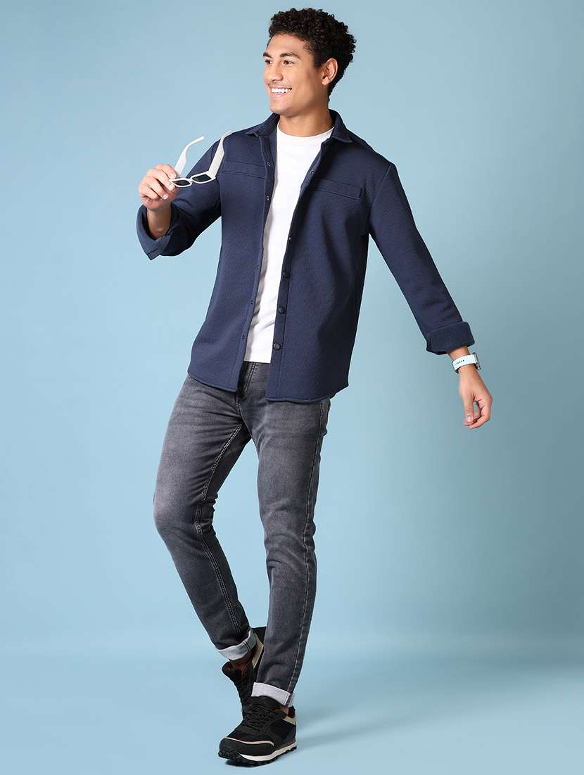 men long sleeves solid shackets - 21642604 -  Standard Image - 4