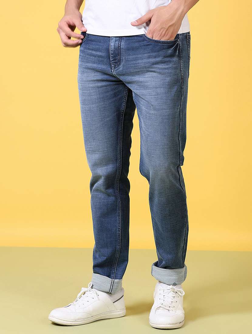 men washed mid rise denim jeans - 21642616 -  Standard Image - 1