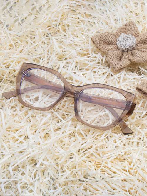 ted smith cat-eye brown acetate spectacles frame for womens - 21642707 -  Standard Image - 0