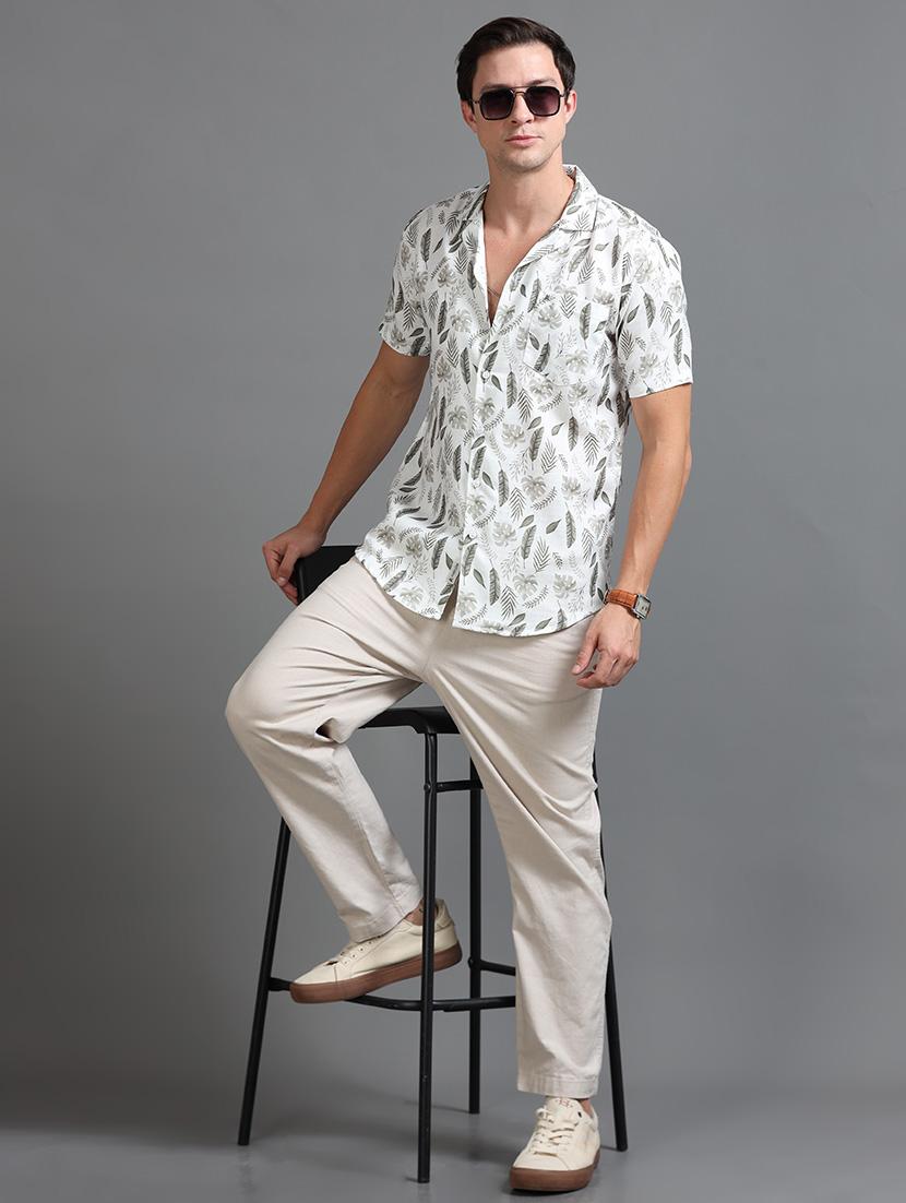 men printed short sleeve regular fit shirt - 21642811 - Standard Image - 4