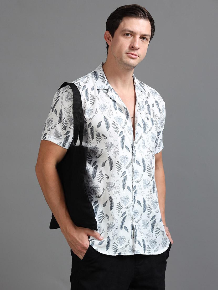 men printed short sleeve regular fit shirt - 21642812 - Standard Image - 1