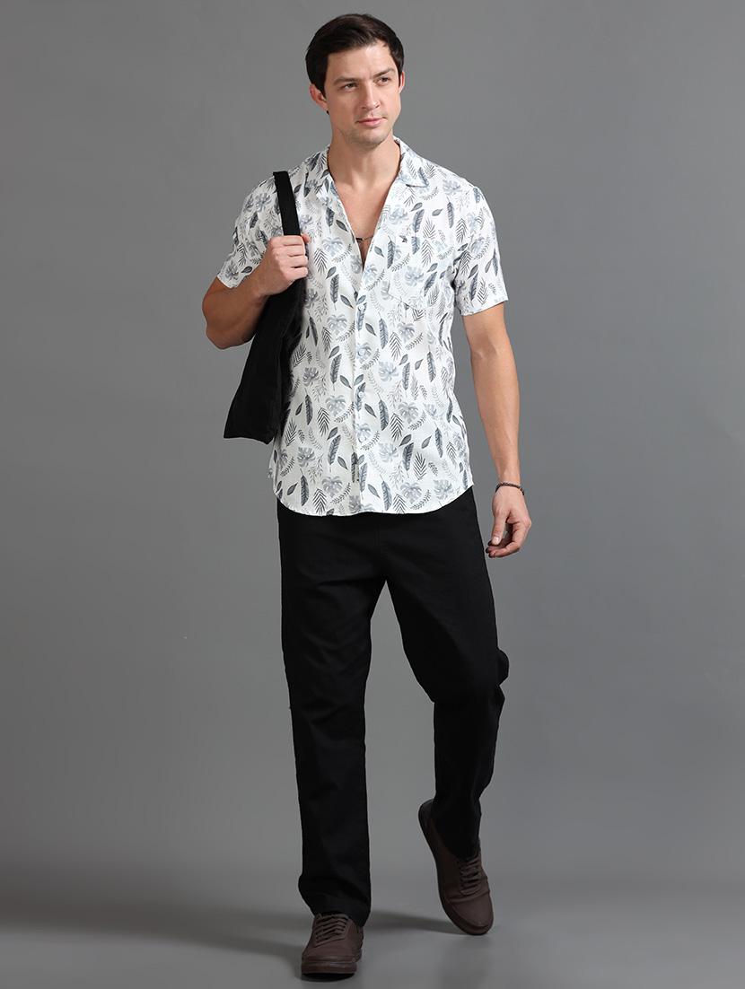 men printed short sleeve regular fit shirt - 21642812 - Standard Image - 4