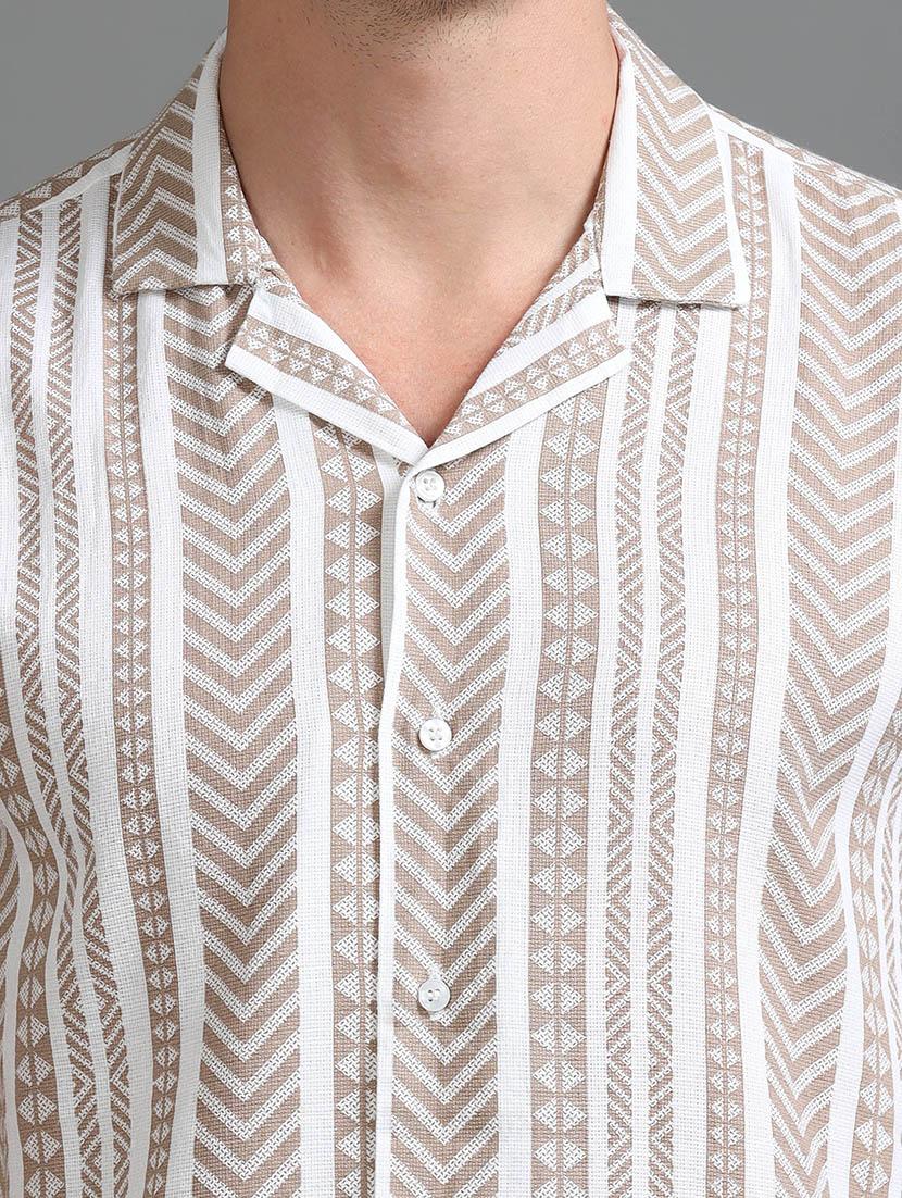 men printed short sleeve regular fit shirt - 21642822 - Standard Image - 4