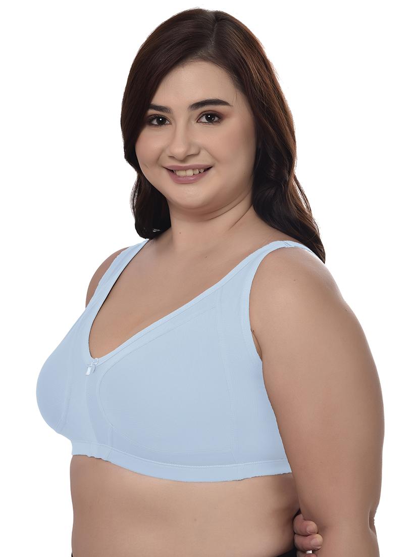 women light blue solid plus bra - 21643102 - Standard Image - 1