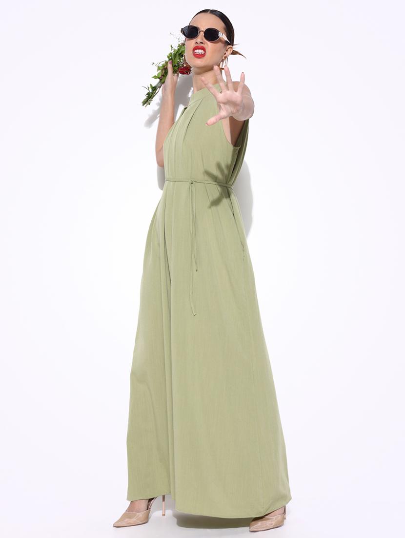 women solid halter neck a-line dress - 21643132 - Standard Image - 4