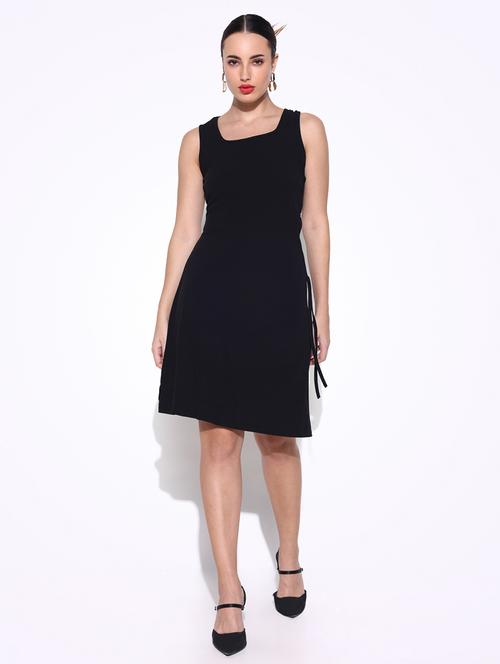 women solid sleeveless a-line dress - 21643134 -  Standard Image - 0