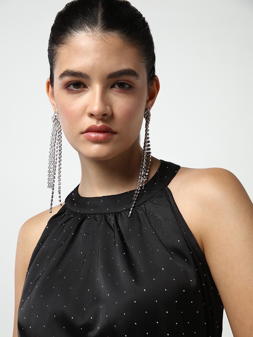 women polka doted halter neck a-line dress - 21643157 - Standard Image - 6