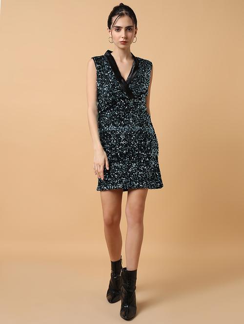 women sequined sleeveless bodycon dress - 21643160 - Standard Image - 0