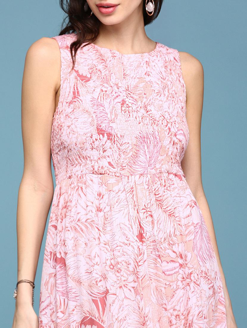 women printed sleeveless tiered dress - 21643161 - Standard Image - 6