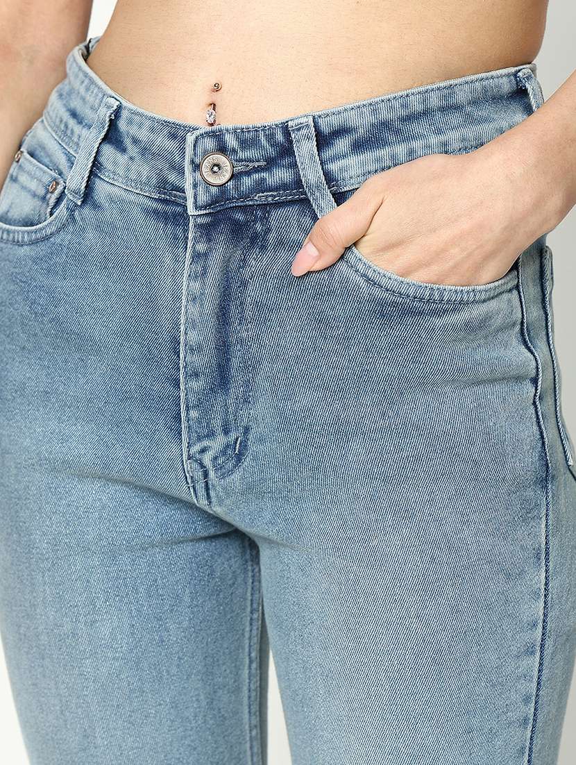 women solid high rise slim fit jean - 21643184 -  Standard Image - 6