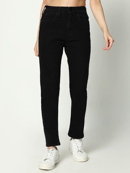 women solid high rise slim fit jean - 21643185 - Standard Image - 0