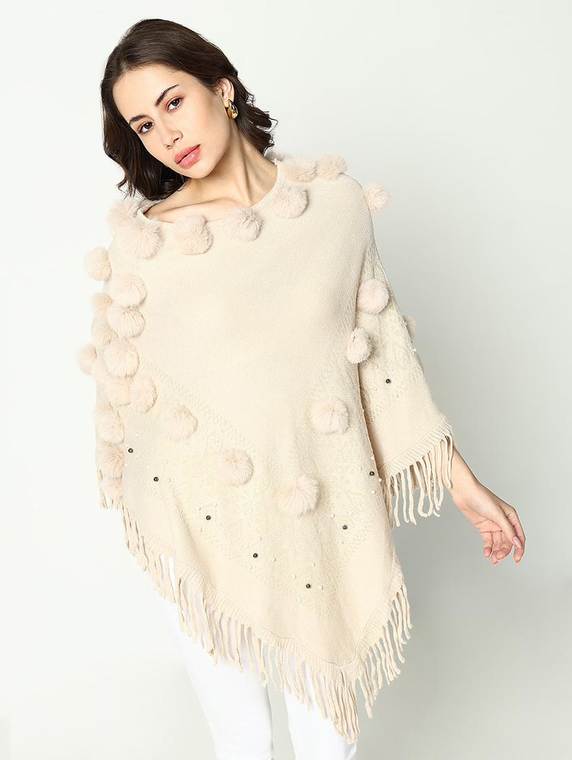 women self designed poncho - 21643205 - Standard Image - 1