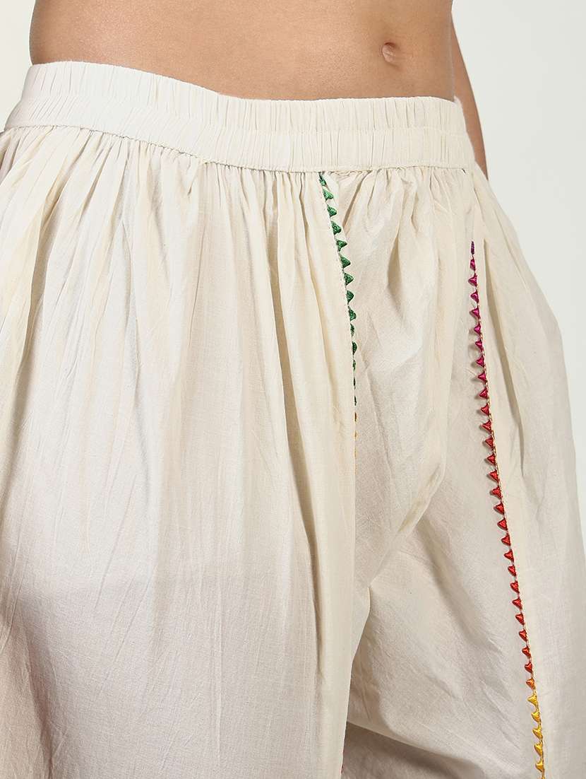 women cream embroidered dhoti kurta set with dupatta - 21643216 -  Standard Image - 6