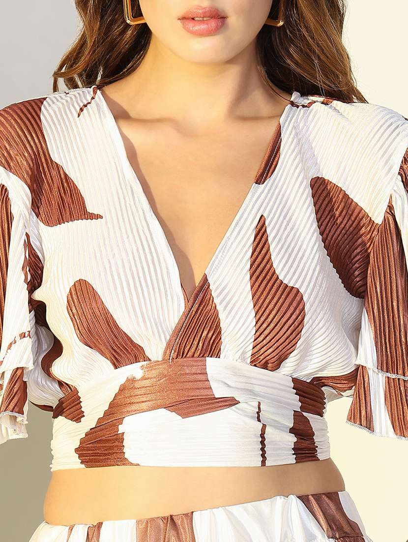 women printed top and skirt co-ord set - 21643271 -  Standard Image - 6