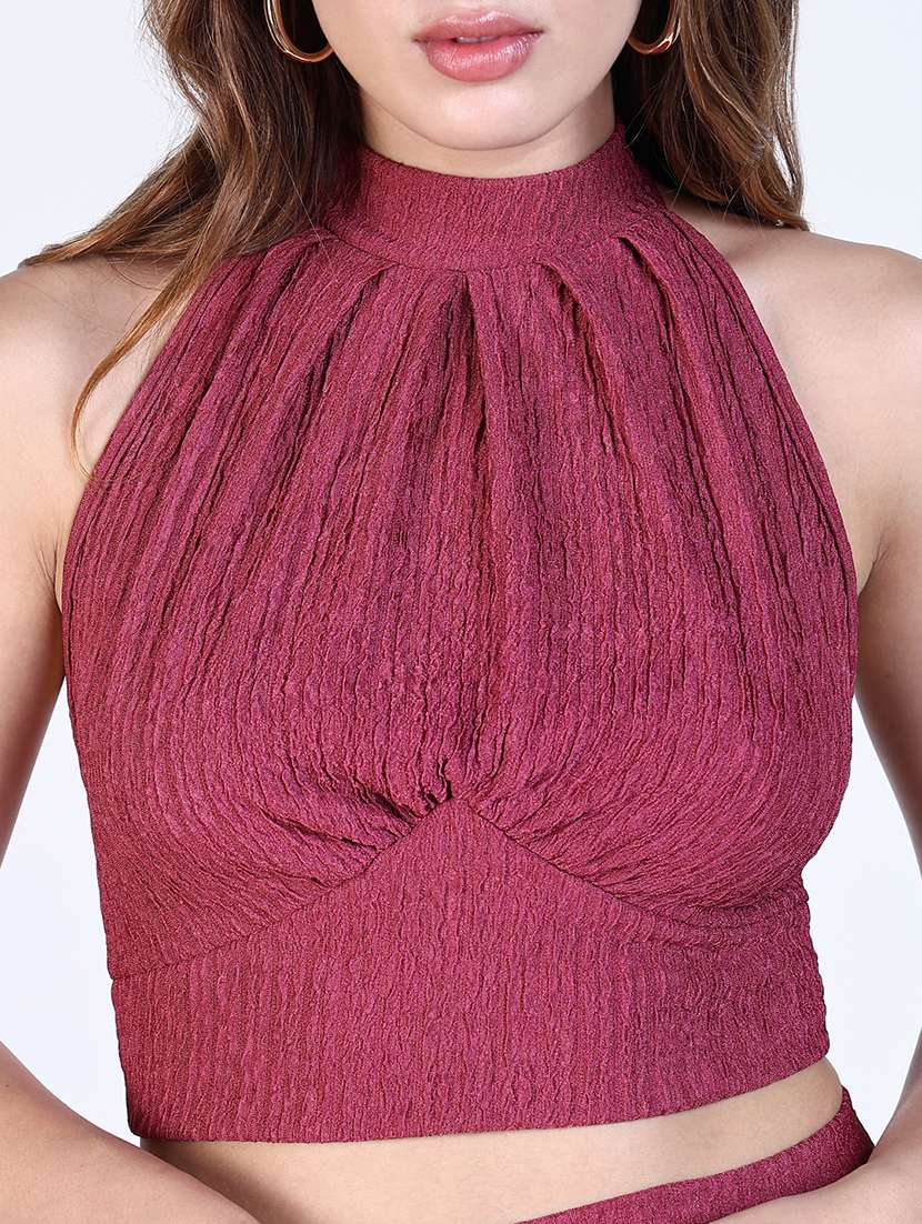 women solid top and palazzo co-ord set - 21643291 -  Standard Image - 6