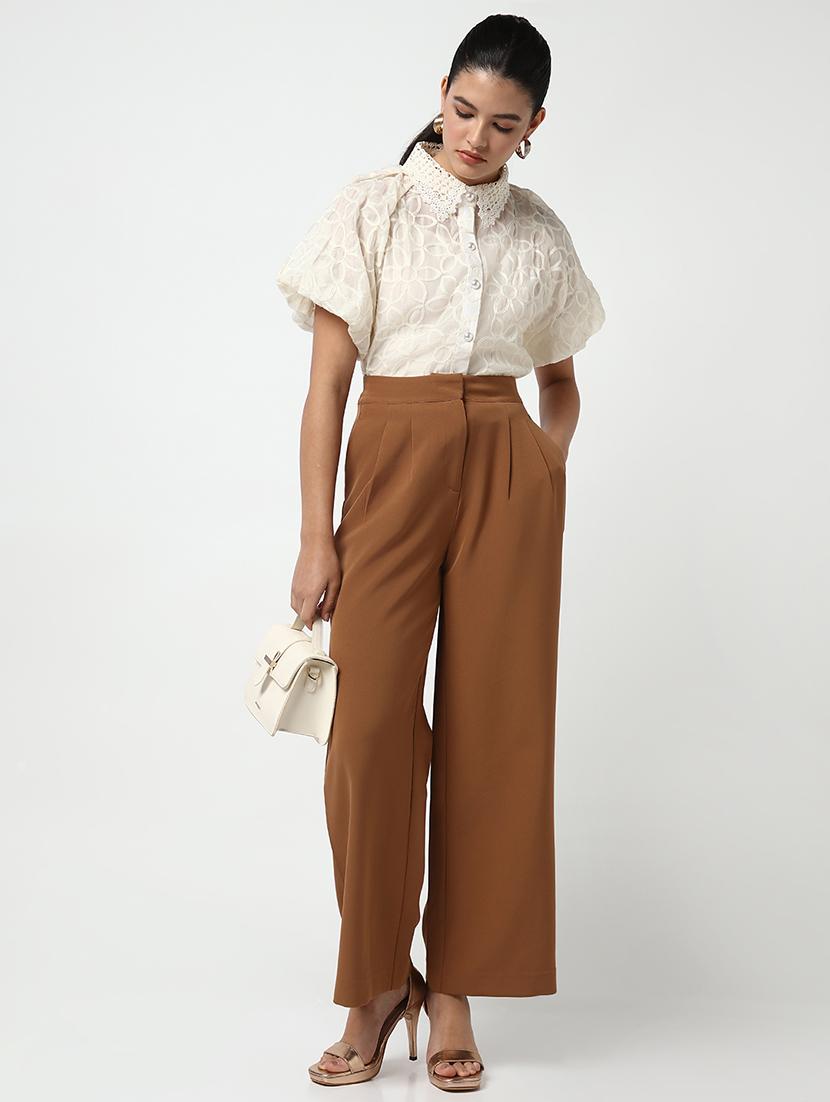 women lace deatiled collared puff sleeves shirt with slip - 21643312 - Standard Image - 6