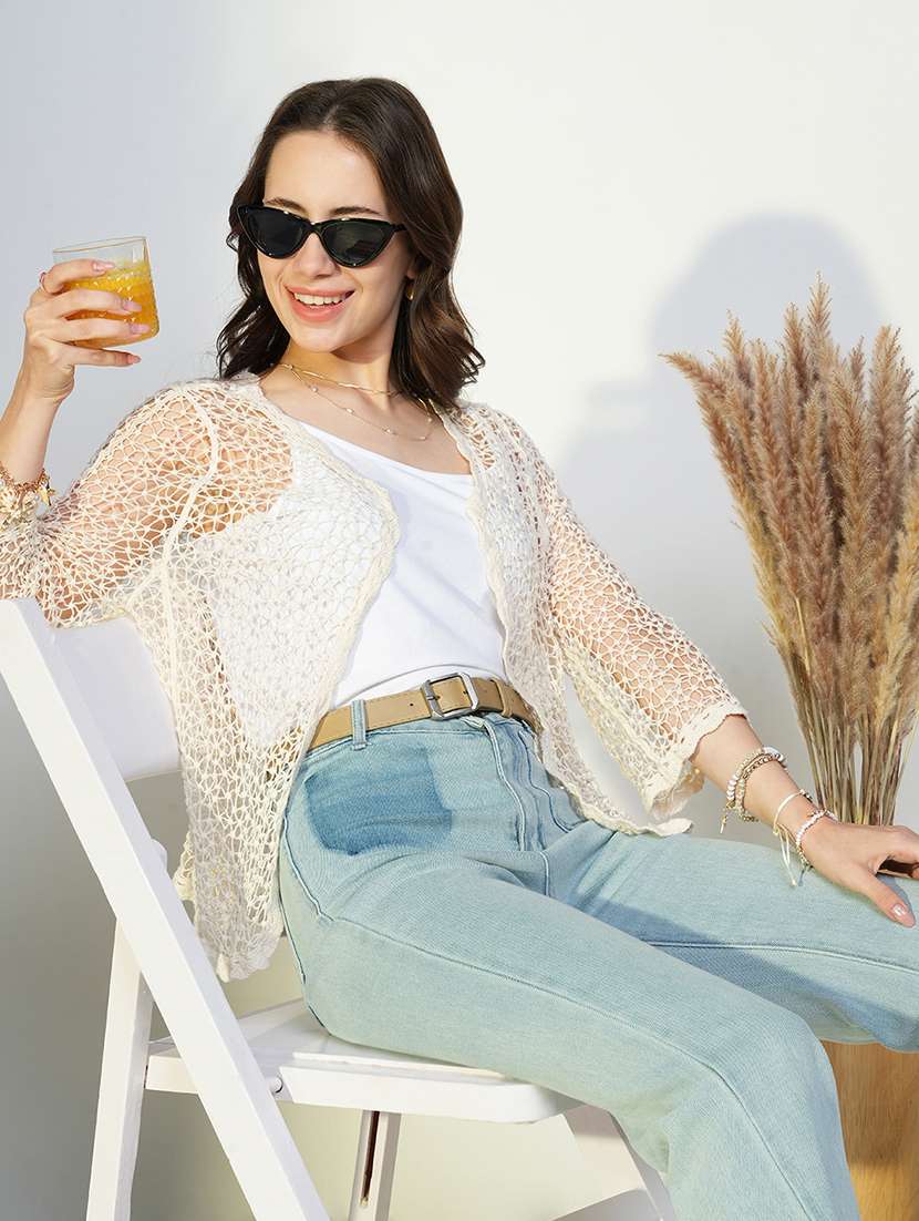 women lace detailed long shrug - 21643342 -  Standard Image - 1