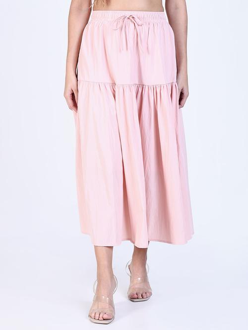 women solid high rise flared skirt - 21643347 -  Standard Image - 0