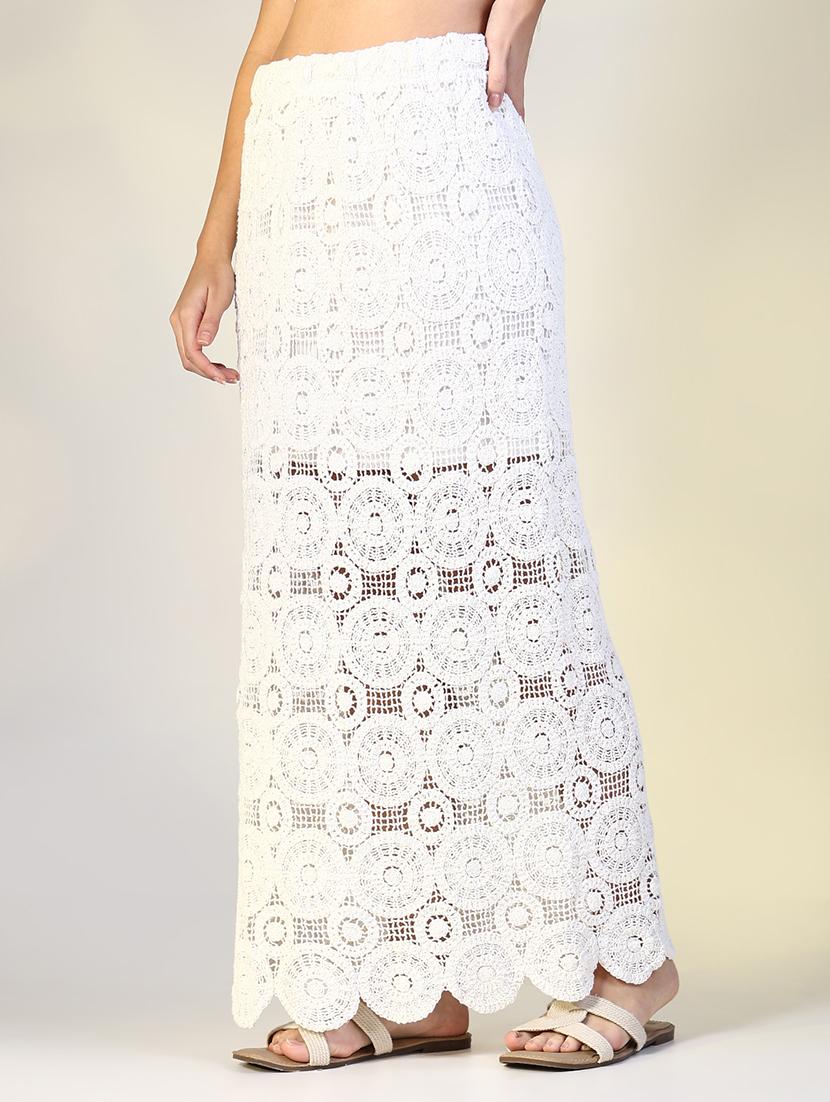 women crochet detailed straight skirt - 21643349 - Zoom Image - 0