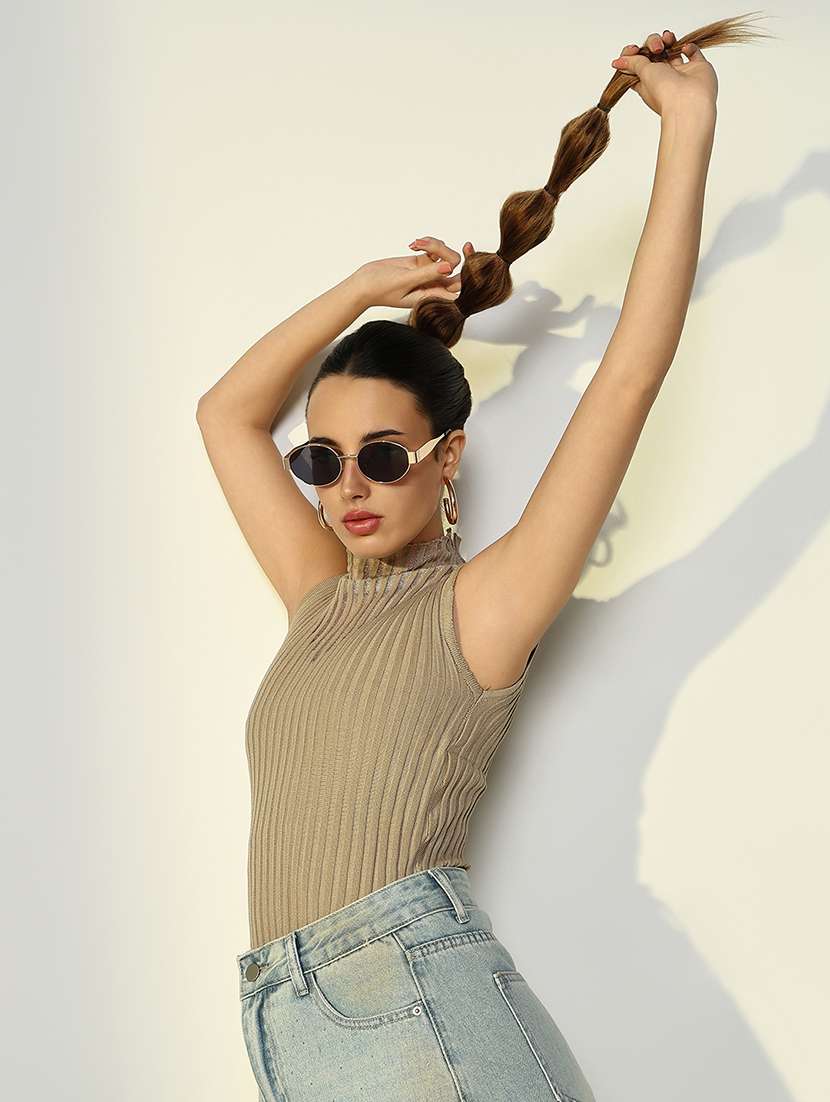 women solid sleeveless regular top - 21643378 -  Standard Image - 1