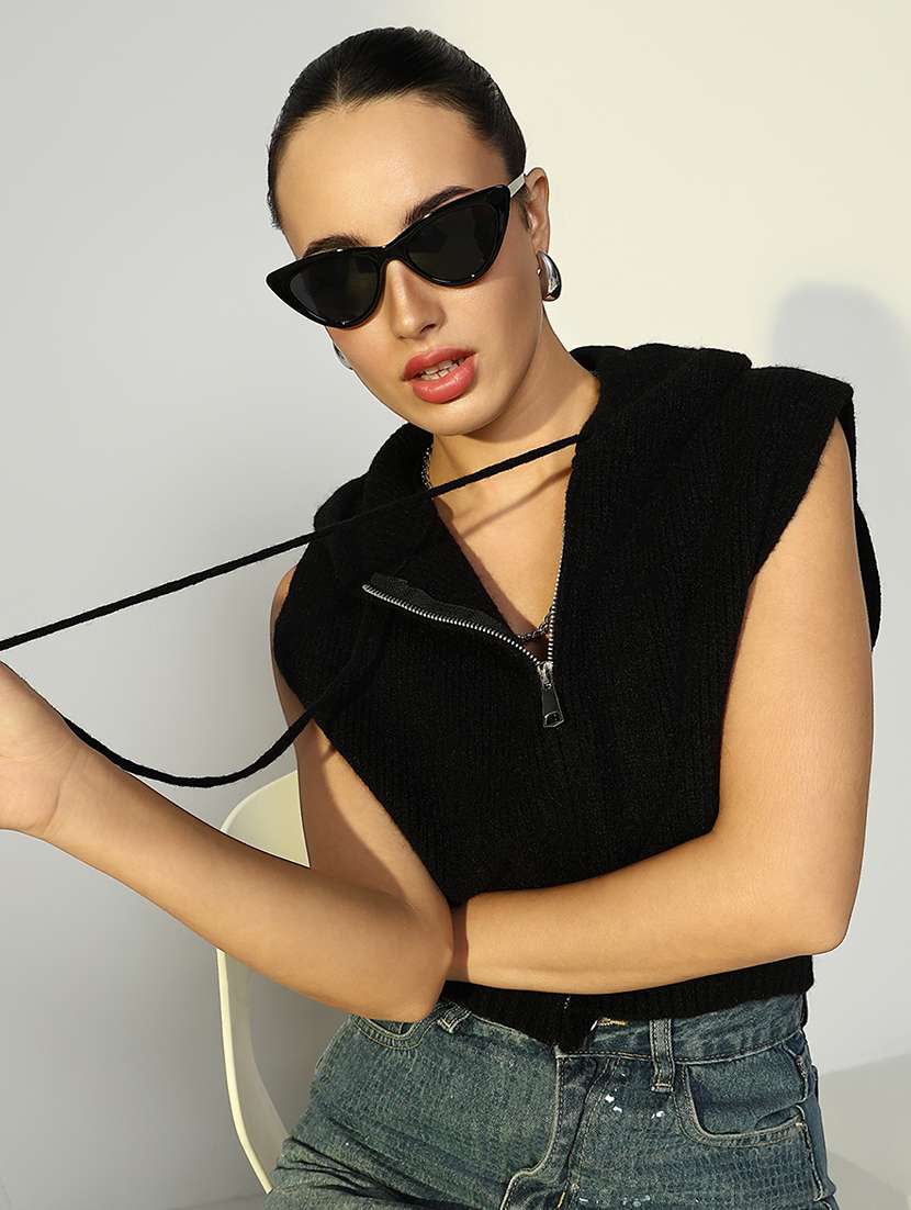 women hooded sleeveless top - 21643390 -  Standard Image - 1