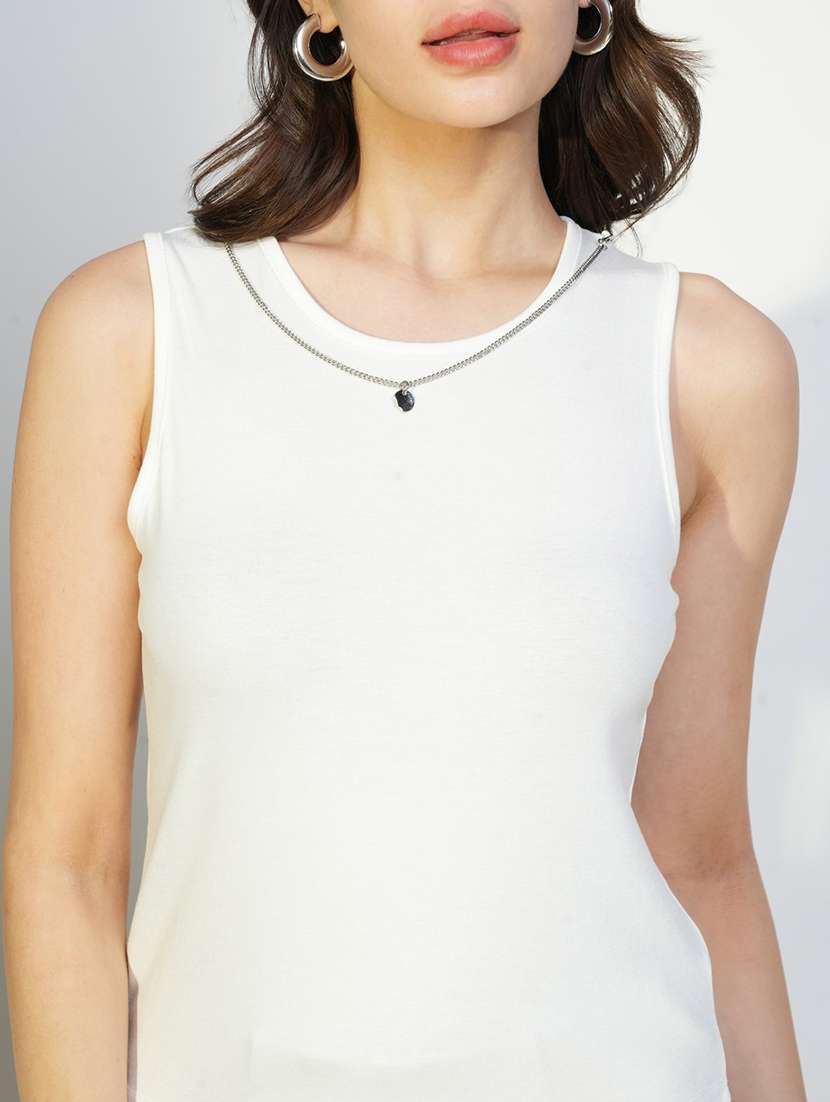 women white solid top with long sleeves shirt  - 21643430 -  Standard Image - 6